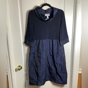 Joseph Ribkoff Navy and Black Midi Dress